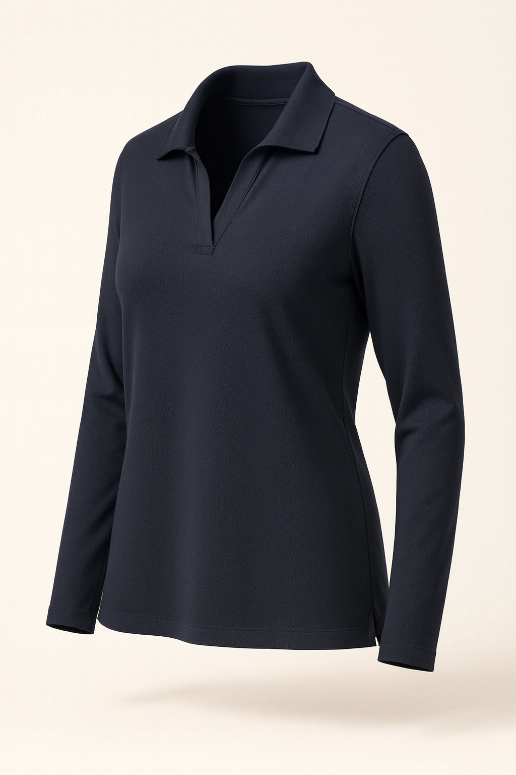 Women's CrownLux Performance® Plaited Long Sleeve Polo - DG20LW image 4