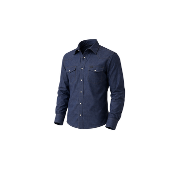 Budget PromotionWrangler Indigo Denim Men's Shirt — Custom Printed — Budget Promotion