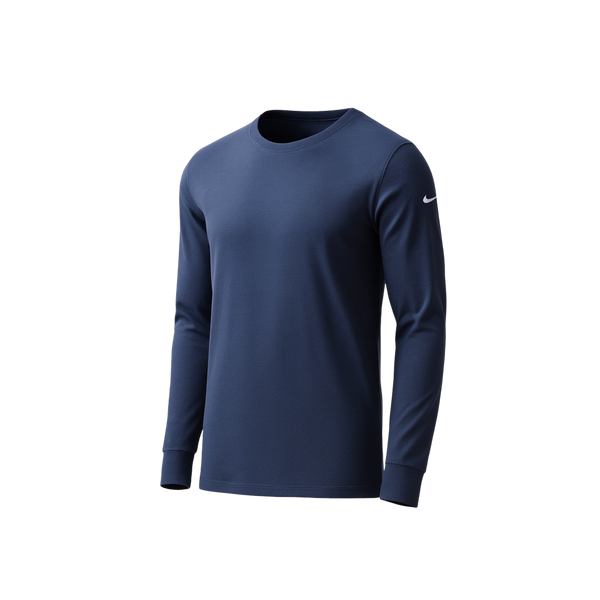 SanmarNIKE Dri-FIT COTTON/POLY LONG SLEEVE TEE - NKBQ5230 — Custom Printed — Budget Promotion