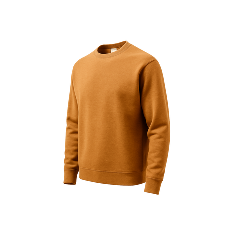 SanmarATC™ EVERYDAY FLEECE CREWNECK SWEATSHIRT. ATCF2400 Caramel / S — Custom Printed — Budget Promotion