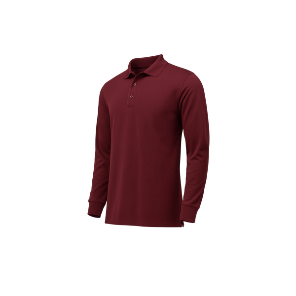 S&SMen's Performance Long Sleeve Piqué Polo - 88192 — Custom Printed — Budget Promotion