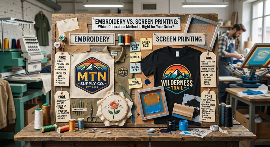 Embroidery vs Screen Printing: Which Decoration Method Is Right for Your Order?