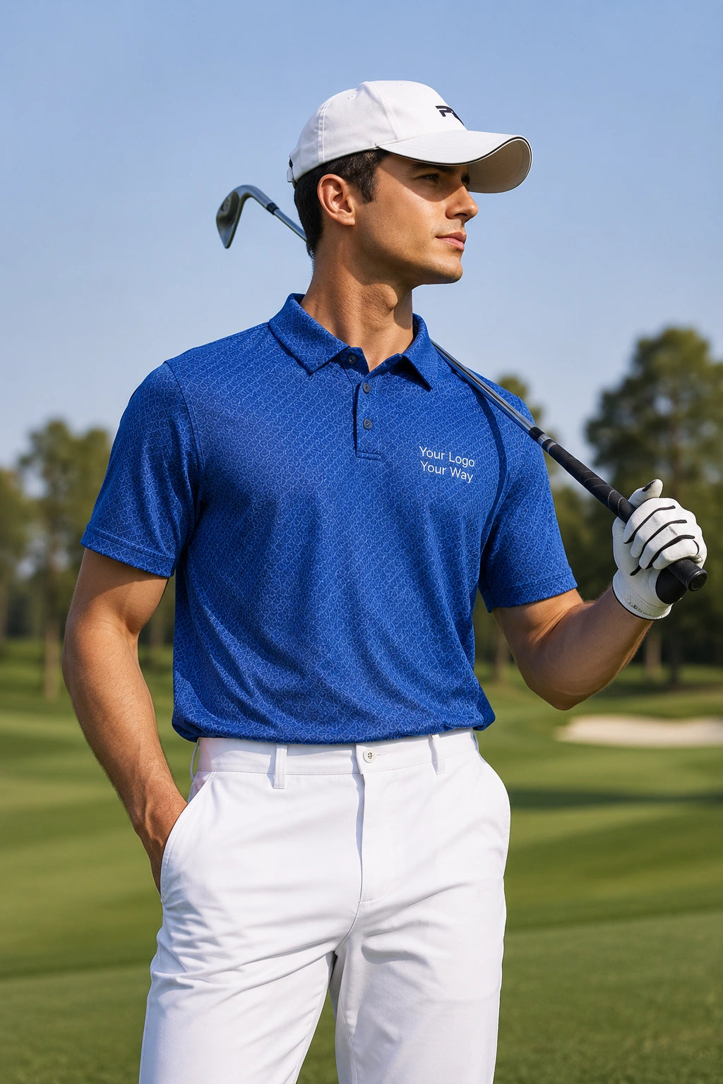CALLAWAY ALL-OVER STITCHED CHEV POLO. CGM794 image 4