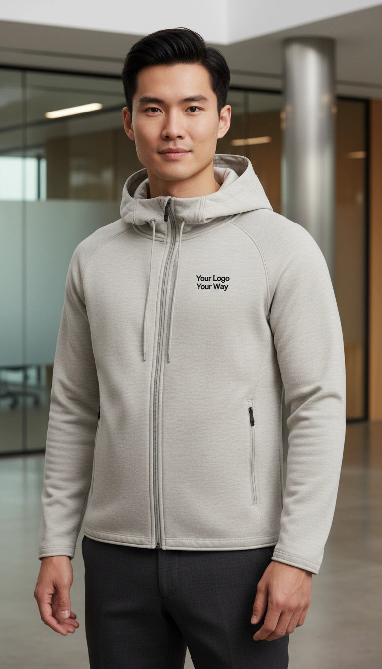 DRYFRAME® DRY TECH WATER RESISTANT FLEECE FULL ZIP HOODED JACKET. DF7655 image 4