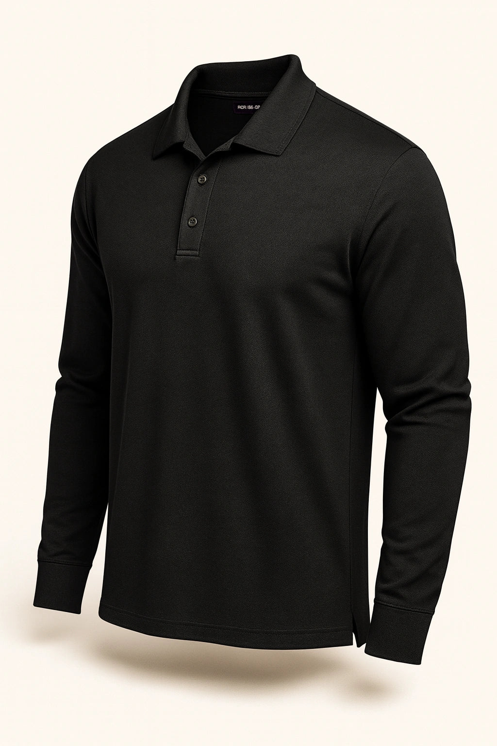 Men's CrownLux Performance® Plaited Long Sleeve Polo - DG20L image 1