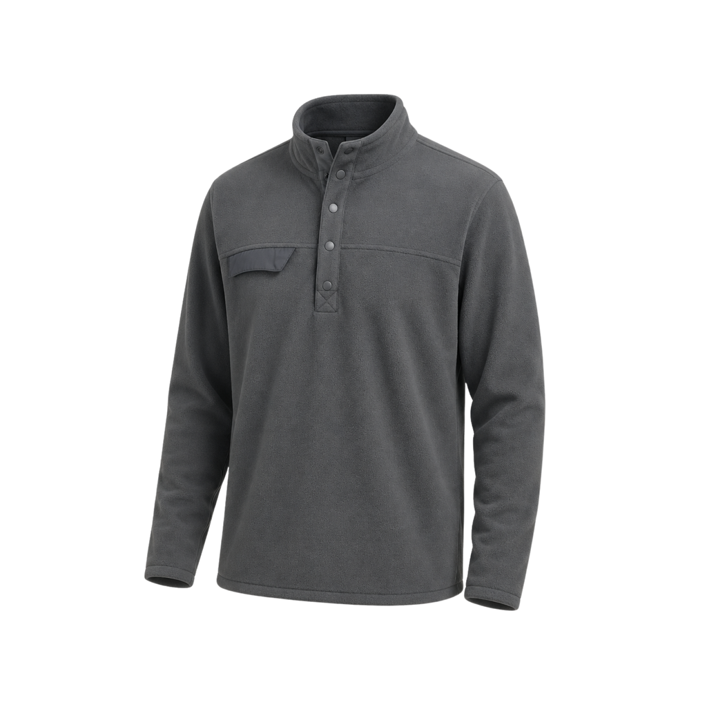 Woodland Fleece Mens Snap Pullover Jacket - MCO00103 image 1