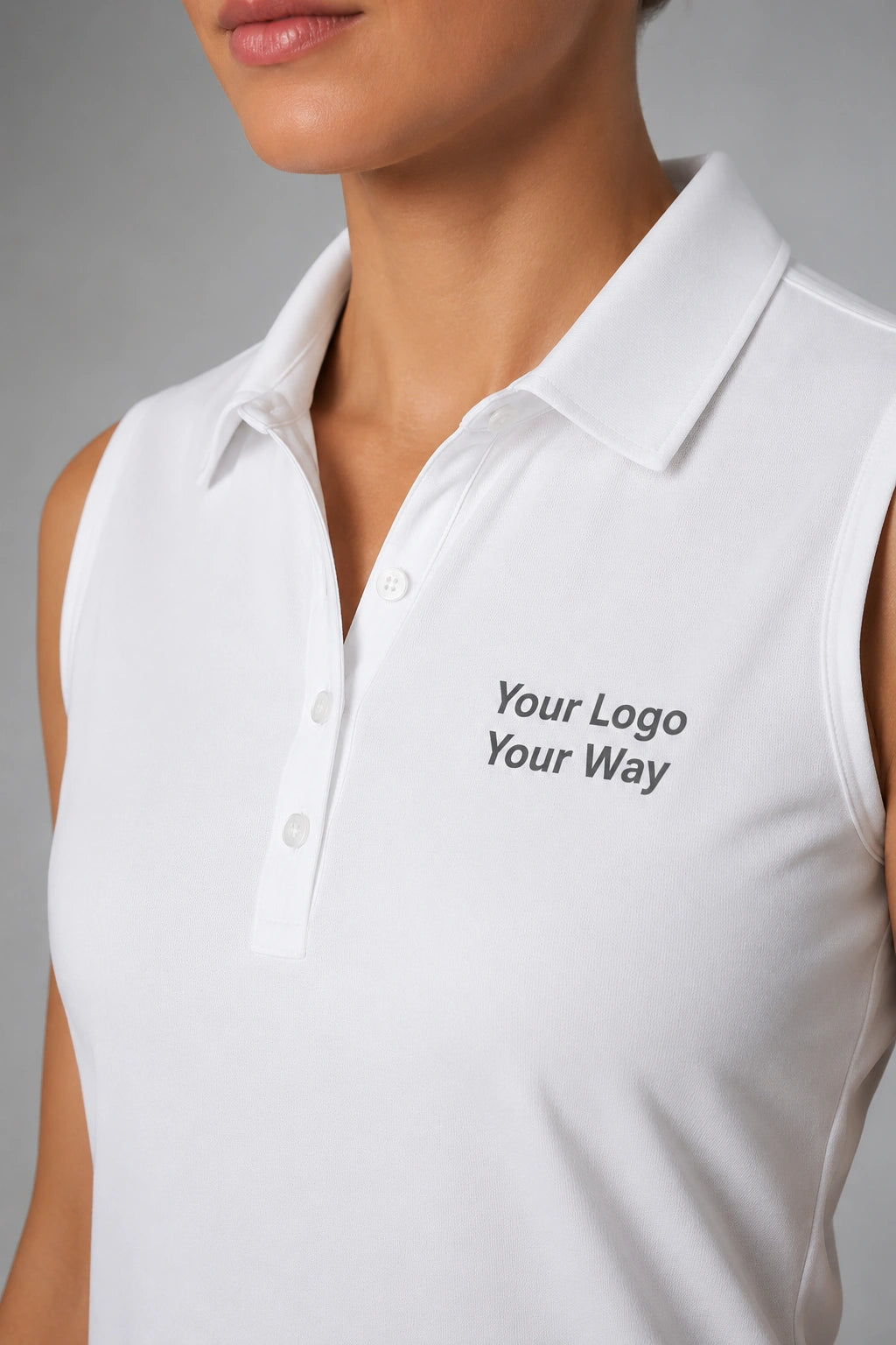 Forge Four-Way Stretch Womens Sleeveless Polo - LCK00197 image 3