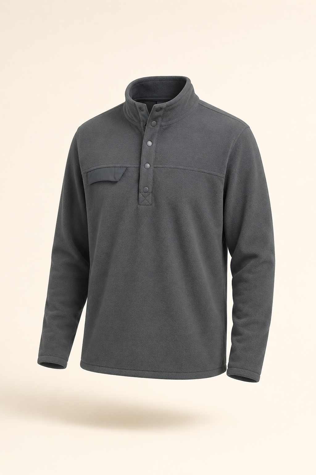 Woodland Fleece Mens Snap Pullover Jacket - MCO00103 image 2