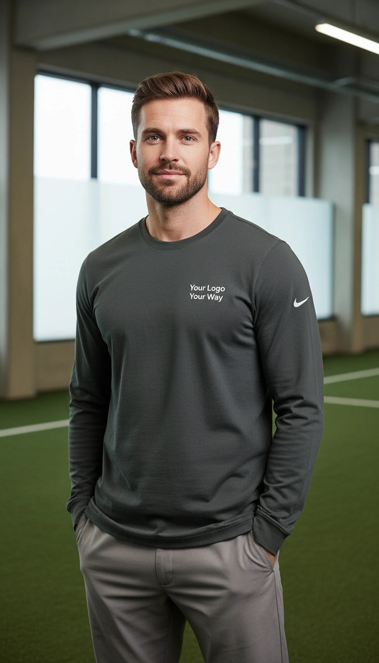 NIKE Dri-FIT COTTON/POLY LONG SLEEVE TEE - NKBQ5230 image 4