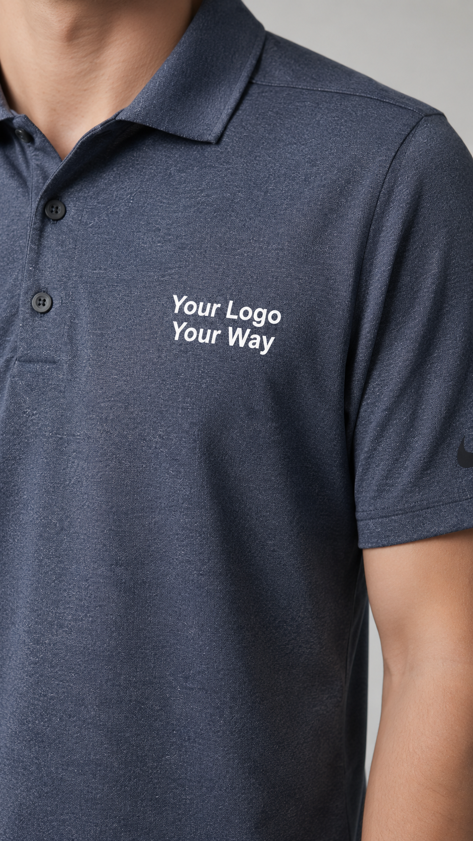 NIKE Dri-FIT SMOOTH HEATHER POLO. NKFQ4794 image 3