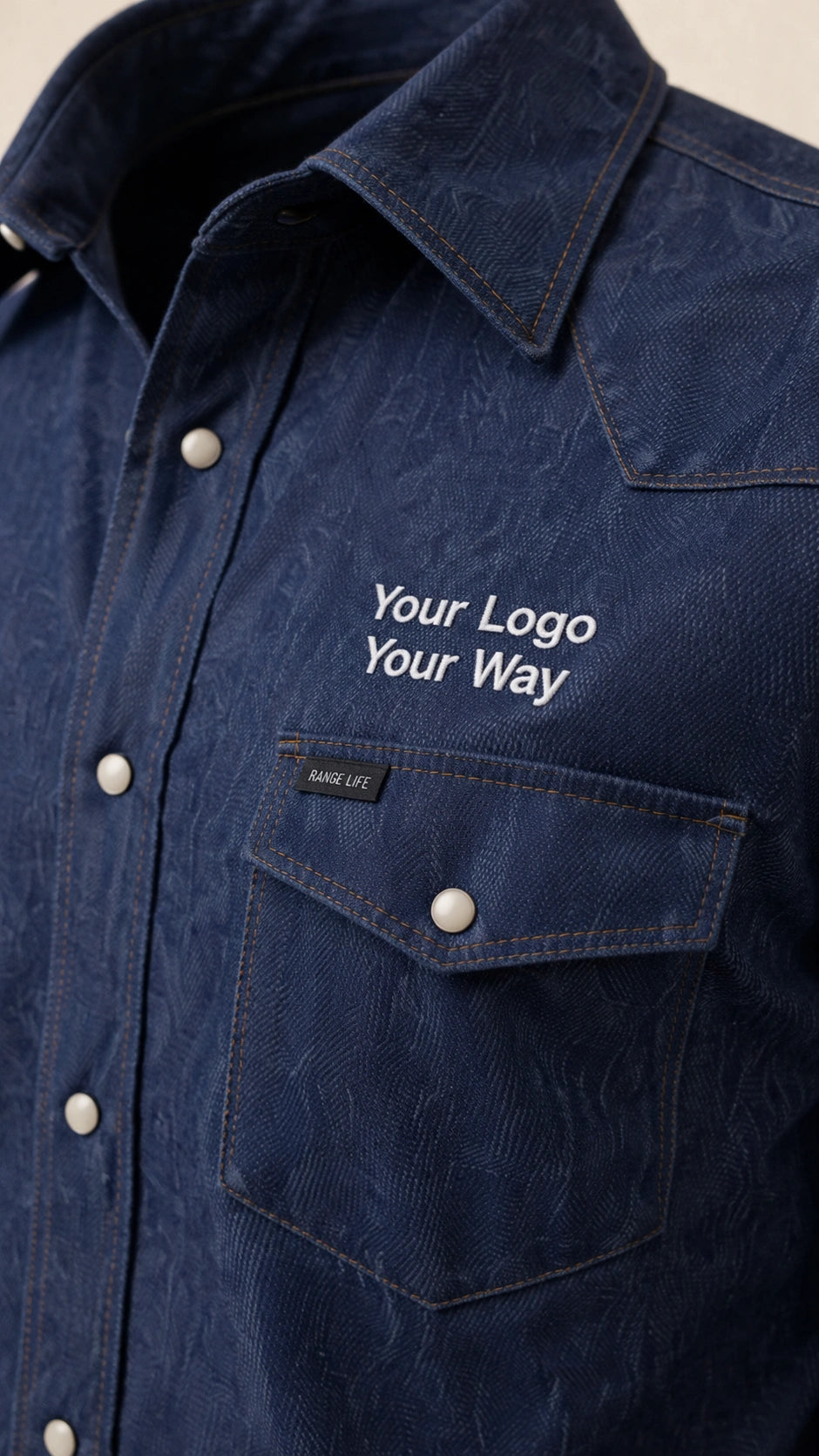 Wrangler Indigo Denim Men's Shirt image 3