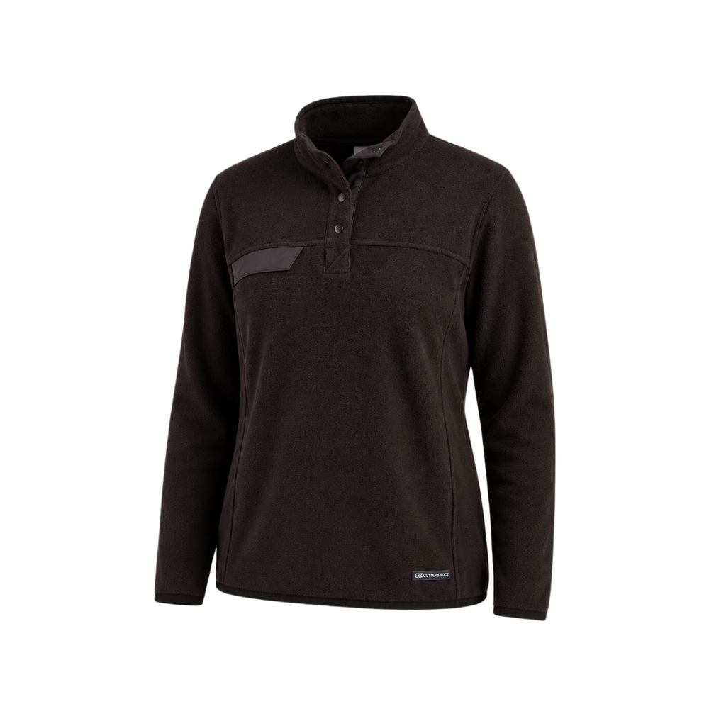 Woodland Fleece Womens Snap Pullover Jacket - LCO00087 image 1